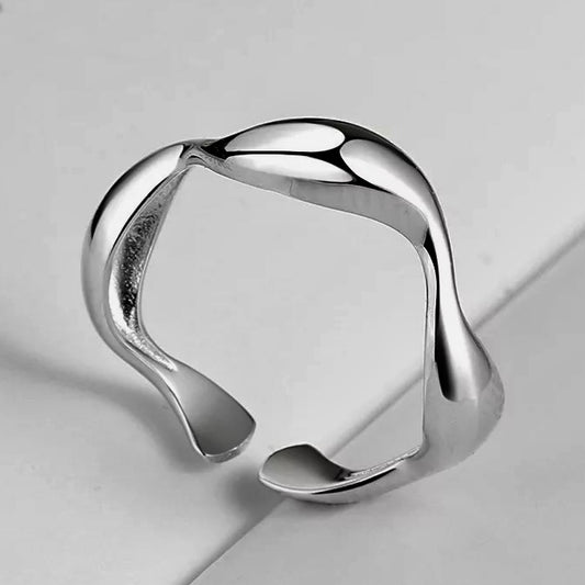 Wave ring sølv